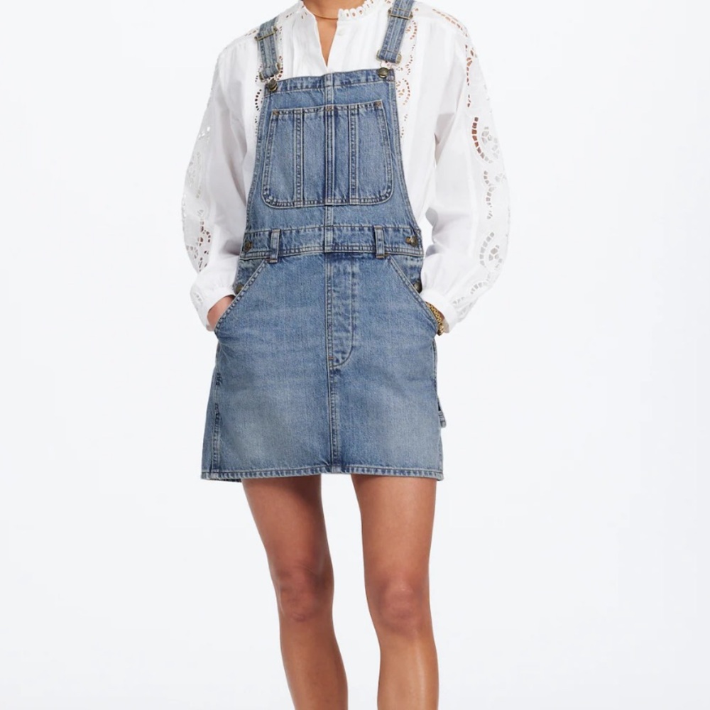 Madewell Blue Denim Overall Dress